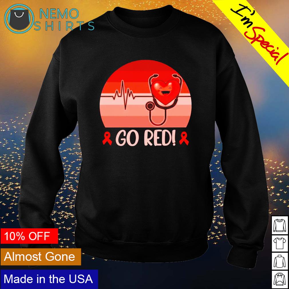 Heart Health Month go red - Adult & Kids T-Shirts, Sweatshirts & Hoodies apparel design preview 4