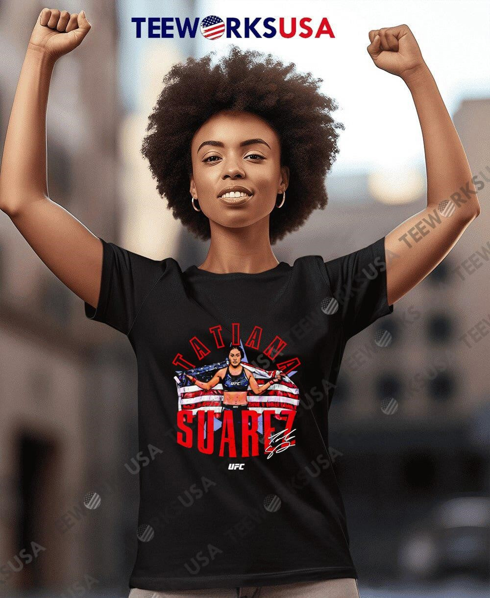 Tatiana Suarez Ufc Fighter American Flag - Adult & Kids T-Shirts, Sweatshirts & Hoodies apparel design preview 8