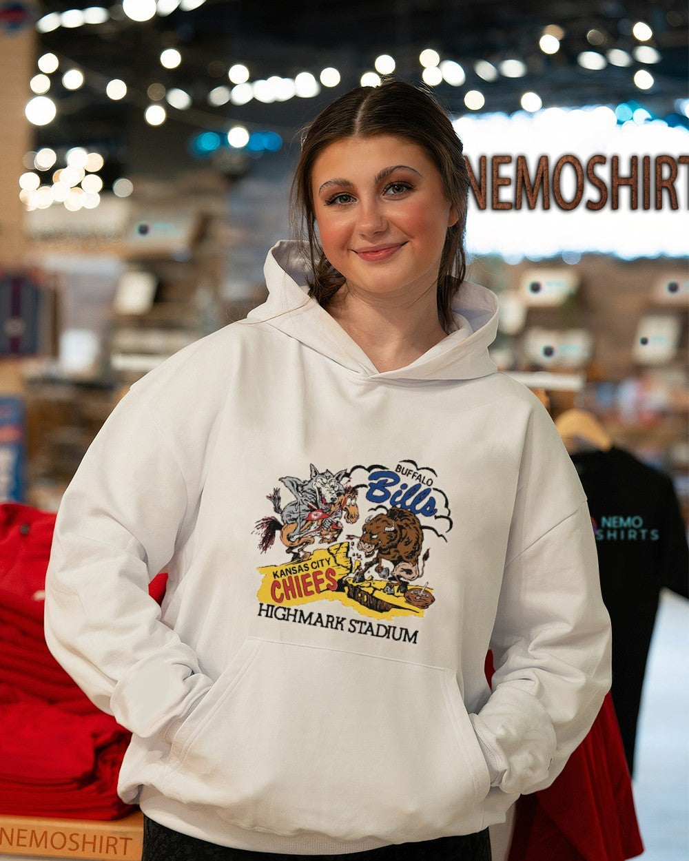 Buffalo Bills vs Kansas City Chiefs Highmark stadium - Adult & Kids T-Shirts, Sweatshirts & Hoodies apparel design preview 5