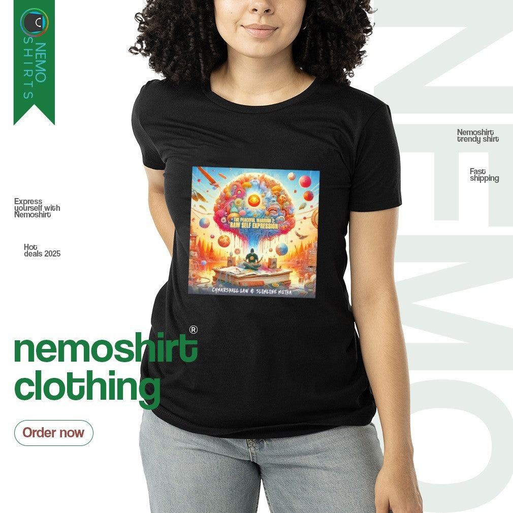 The Peaceful Warrior 2 Raw Self Expression Cymarshall - Adult & Kids T-Shirts, Sweatshirts & Hoodies apparel design preview 3