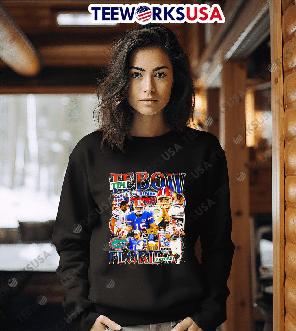 Tim Tebow Florida Gators football graphic retro - Adult & Kids T-Shirts, Sweatshirts & Hoodies apparel design preview 6