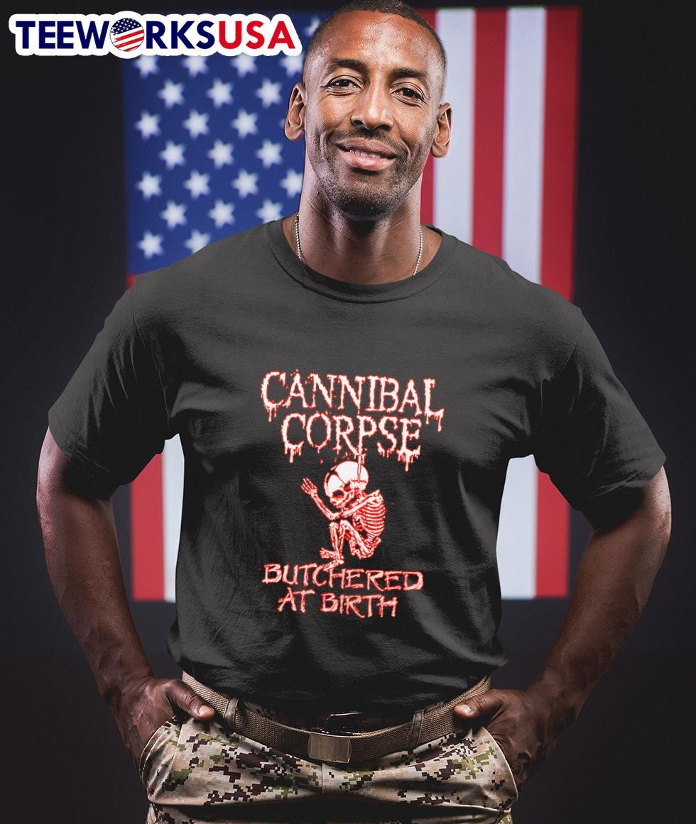 Cannibal Corpse butchered at birth - Adult & Kids T-Shirts, Sweatshirts & Hoodies apparel design preview 1