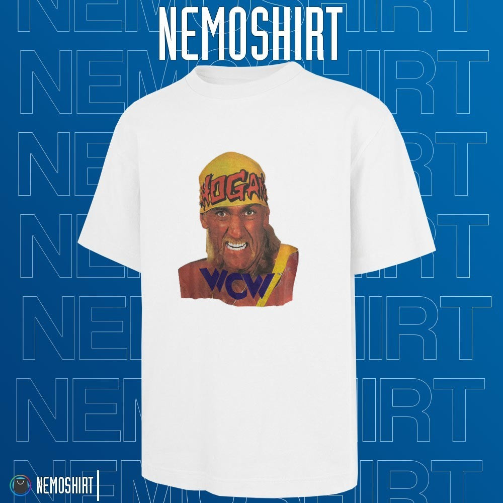 WCW big face Hulk Hogan - Adult & Kids T-Shirts, Sweatshirts & Hoodies apparel design preview 1