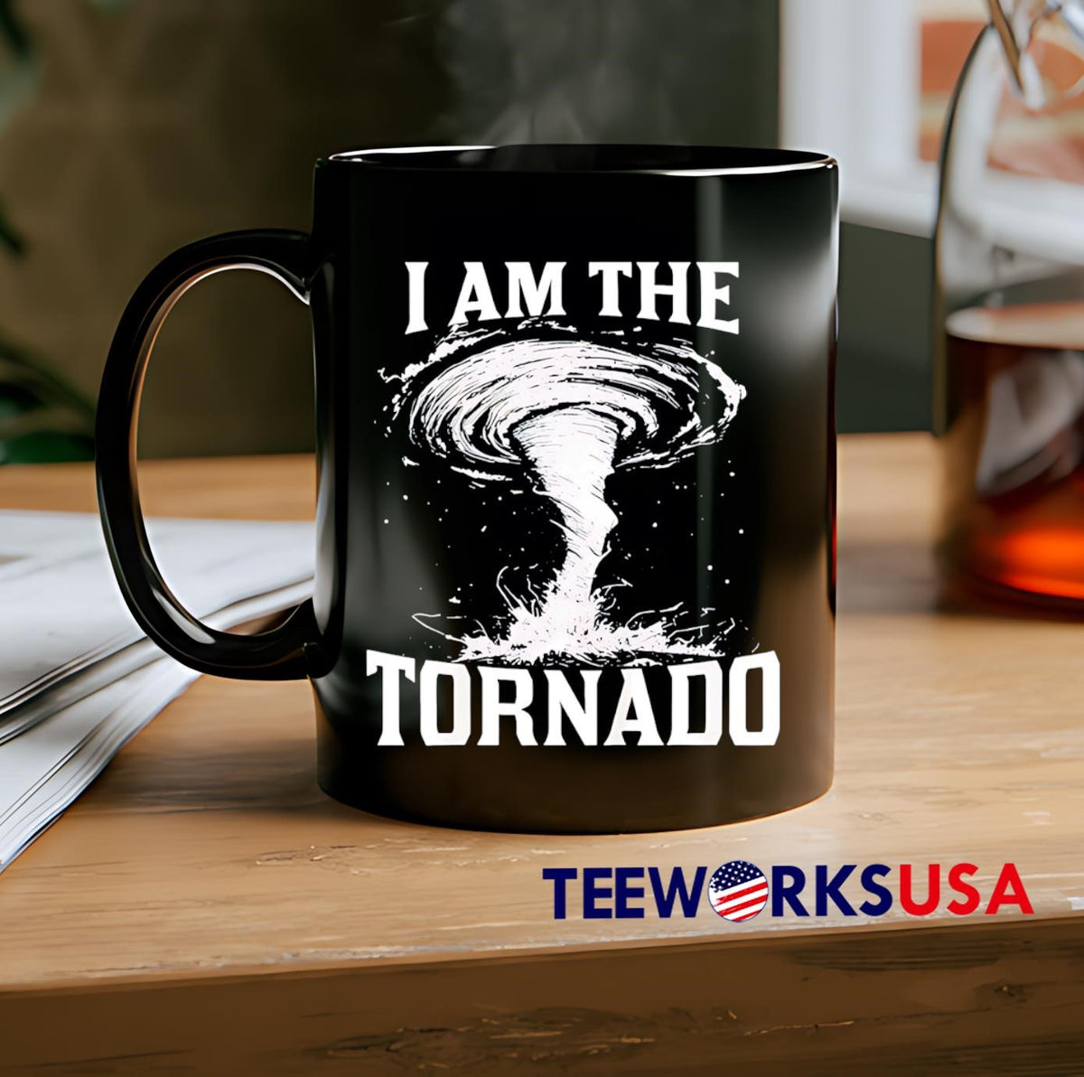 I'm The Tornado Storm Twister black white - Adult & Kids T-Shirts, Sweatshirts & Hoodies apparel design preview 2