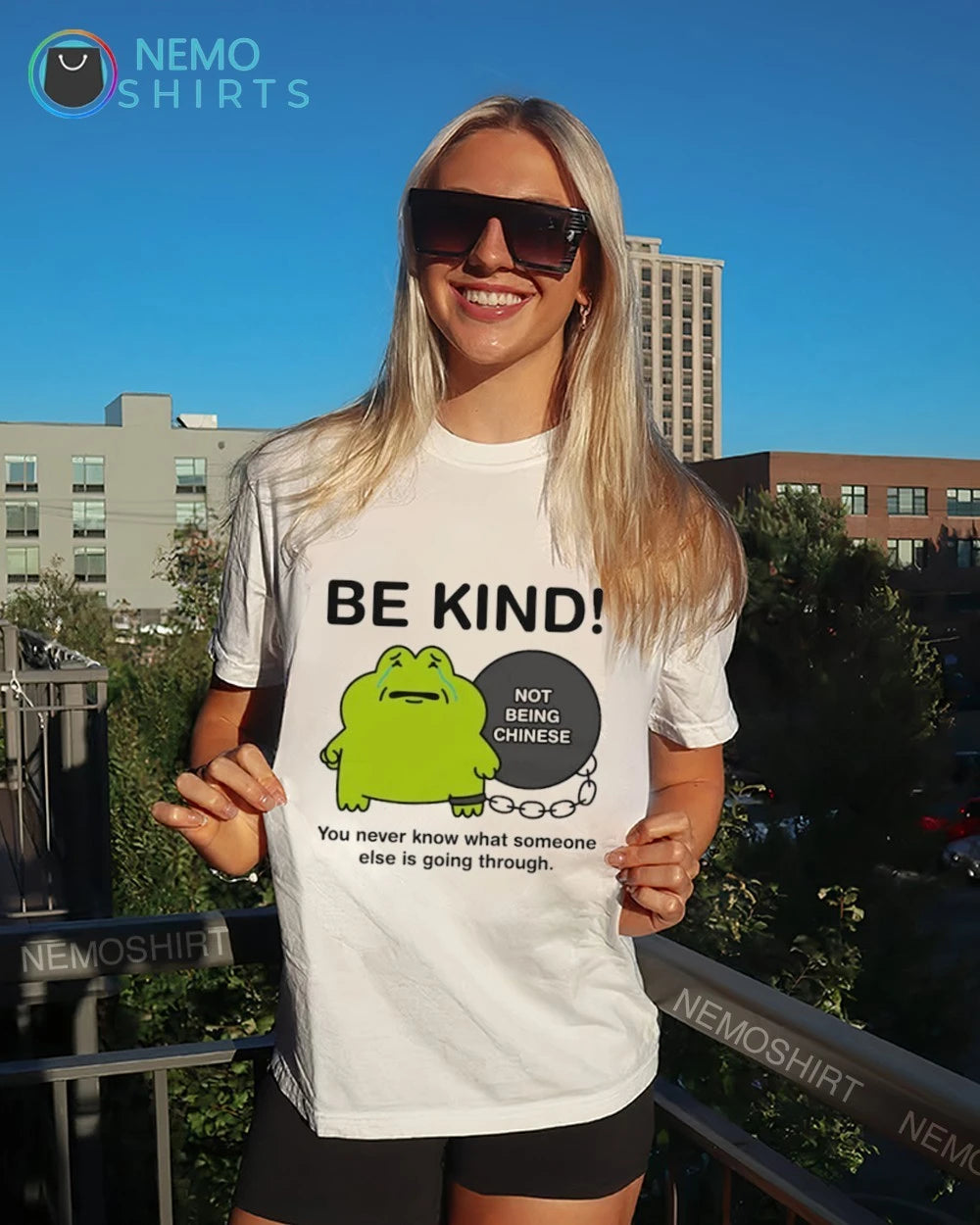 Be Kind Not Being Chinese Frog Meme - Adult & Kids T-Shirts, Sweatshirts & Hoodies apparel design preview 6
