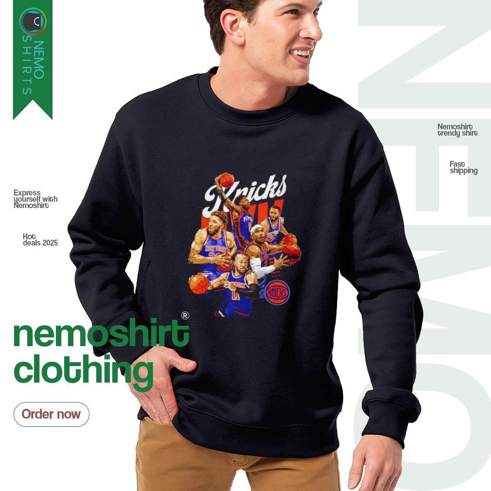 New York Knicks starting 5 - Adult & Kids T-Shirts, Sweatshirts & Hoodies apparel design preview 4