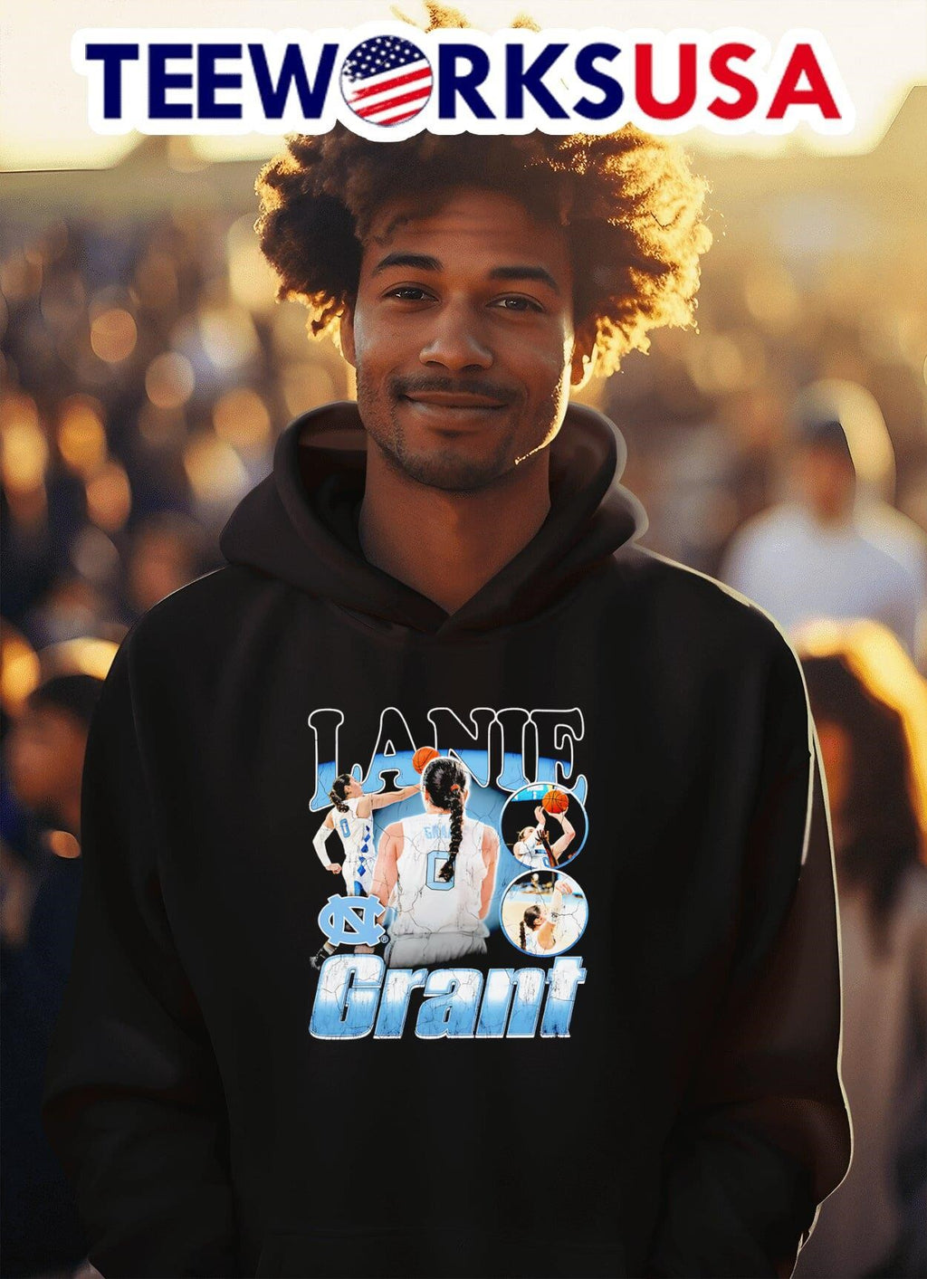 Lanie Grant UNC Tar Heels 90s graphic - Adult & Kids T-Shirts, Sweatshirts & Hoodies apparel design preview 2