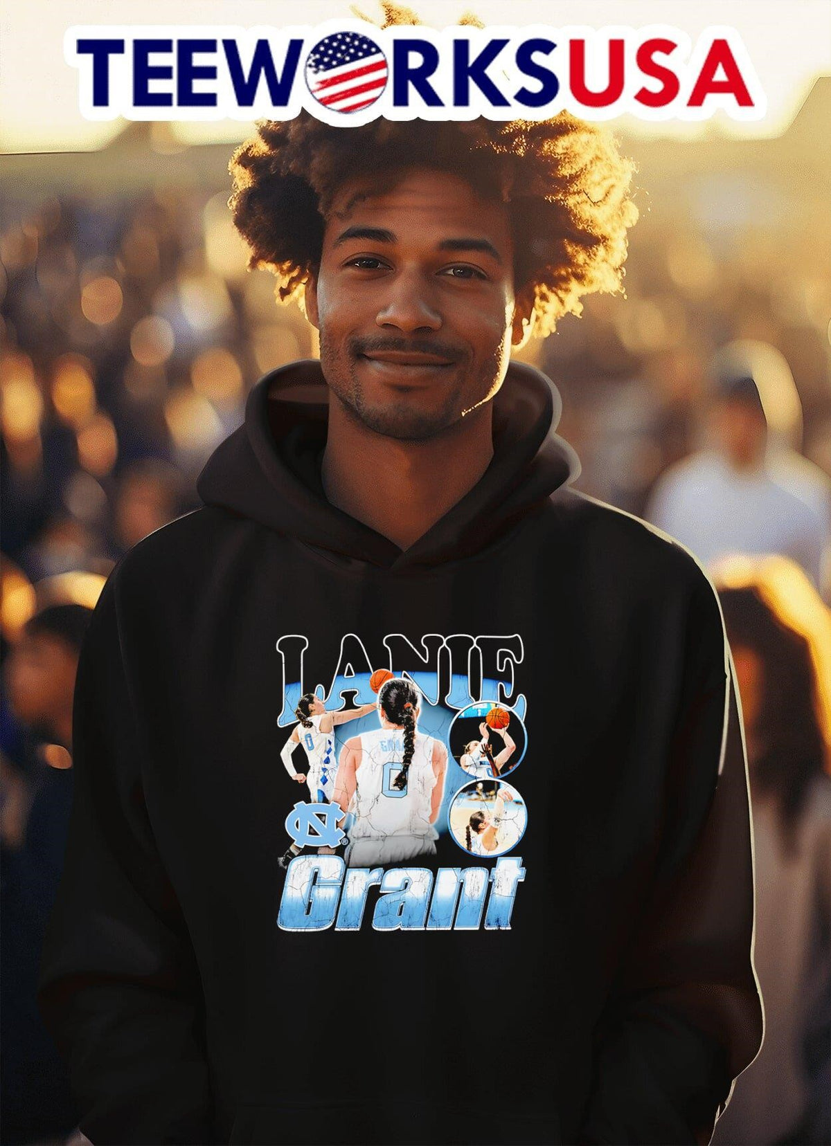 Lanie Grant UNC Tar Heels 90s graphic - Adult & Kids T-Shirts, Sweatshirts & Hoodies apparel design preview 2