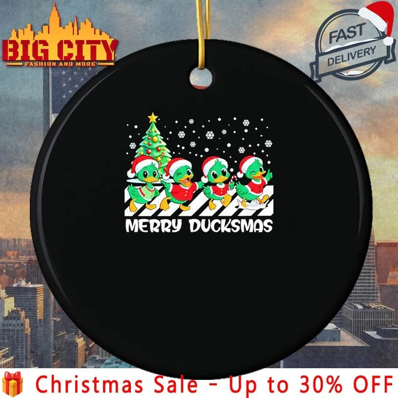 Merry Ducksmas abbey road christmas 2025 - Adult & Kids T-Shirts, Sweatshirts & Hoodies apparel design preview 3