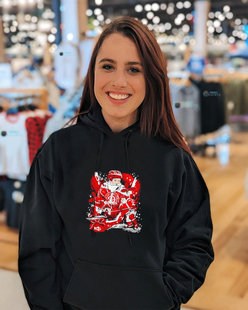 Kringle Santa Claus ice hockey - Adult & Kids T-Shirts, Sweatshirts & Hoodies apparel design preview 5