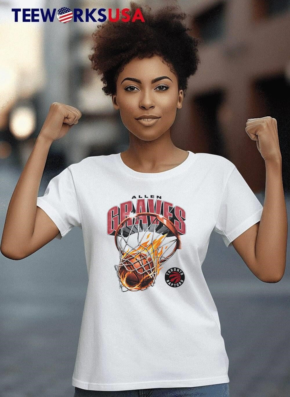 Allen Graves Burning Basketball Through Net Toronto - Adult & Kids T-Shirts, Sweatshirts & Hoodies apparel design preview 6
