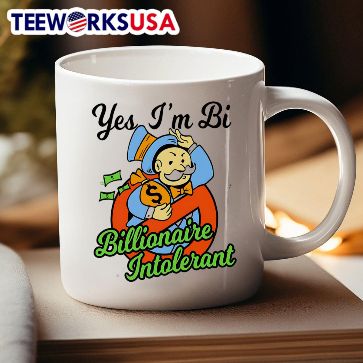 Yes I'm bi billionaire intolerant - Adult & Kids T-Shirts, Sweatshirts & Hoodies apparel design preview 4