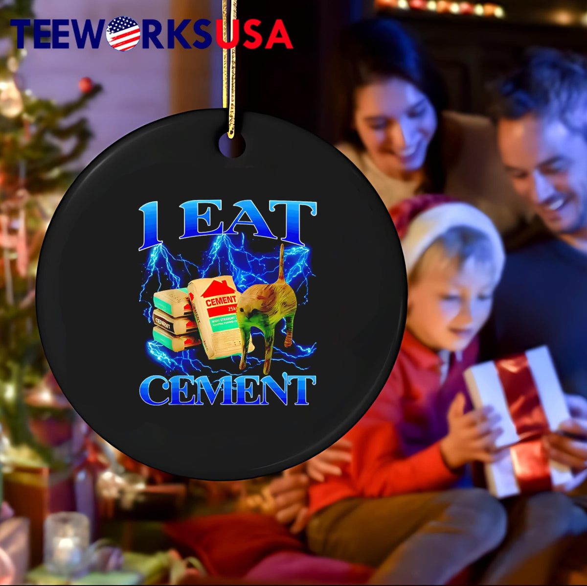 1 Eat Cement Cat lightning - Adult & Kids T-Shirts, Sweatshirts & Hoodies apparel design preview 4