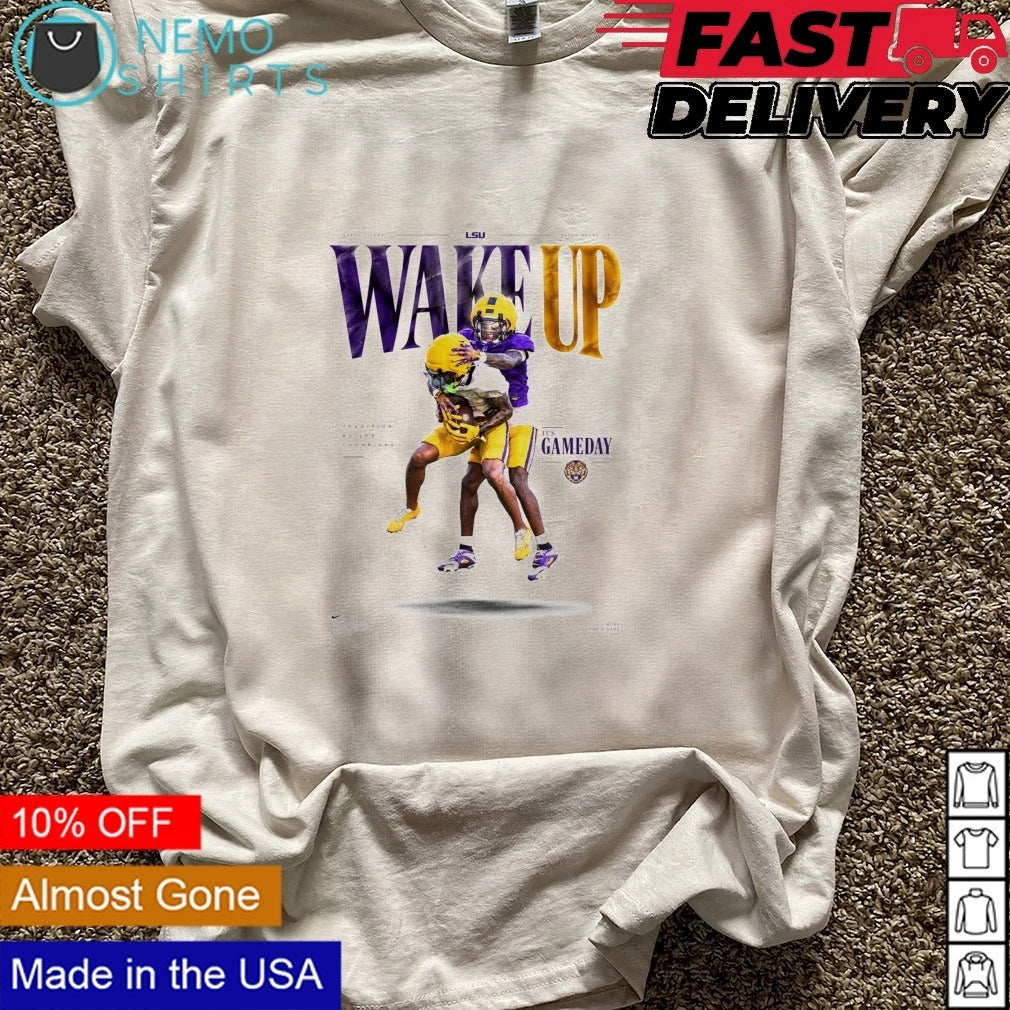 LSU Tigers Wake Up It's Gameday Football - Adult & Kids T-Shirts, Sweatshirts & Hoodies apparel design preview 5