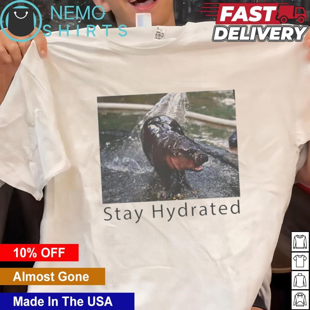 Moo Deng stay hydrated - Adult & Kids T-Shirts, Sweatshirts & Hoodies apparel design preview 1