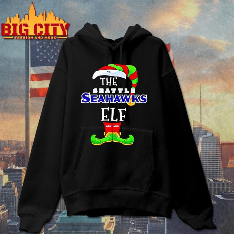 The Seattle Seahawks Elf Christmas 2025 - Adult & Kids T-Shirts, Sweatshirts & Hoodies apparel design preview 2