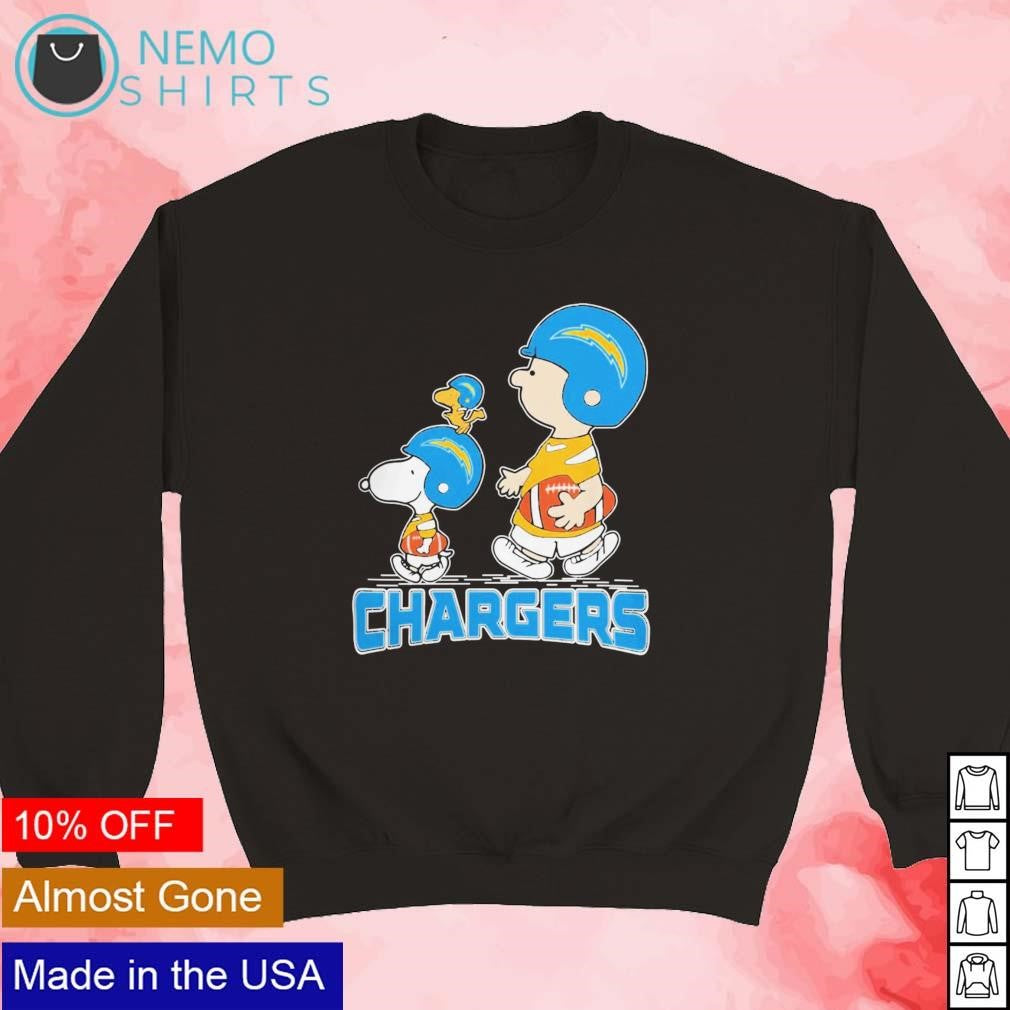 Snoopy and Charlie Brown Los Angeles Chargers - Adult & Kids T-Shirts, Sweatshirts & Hoodies apparel design preview 5