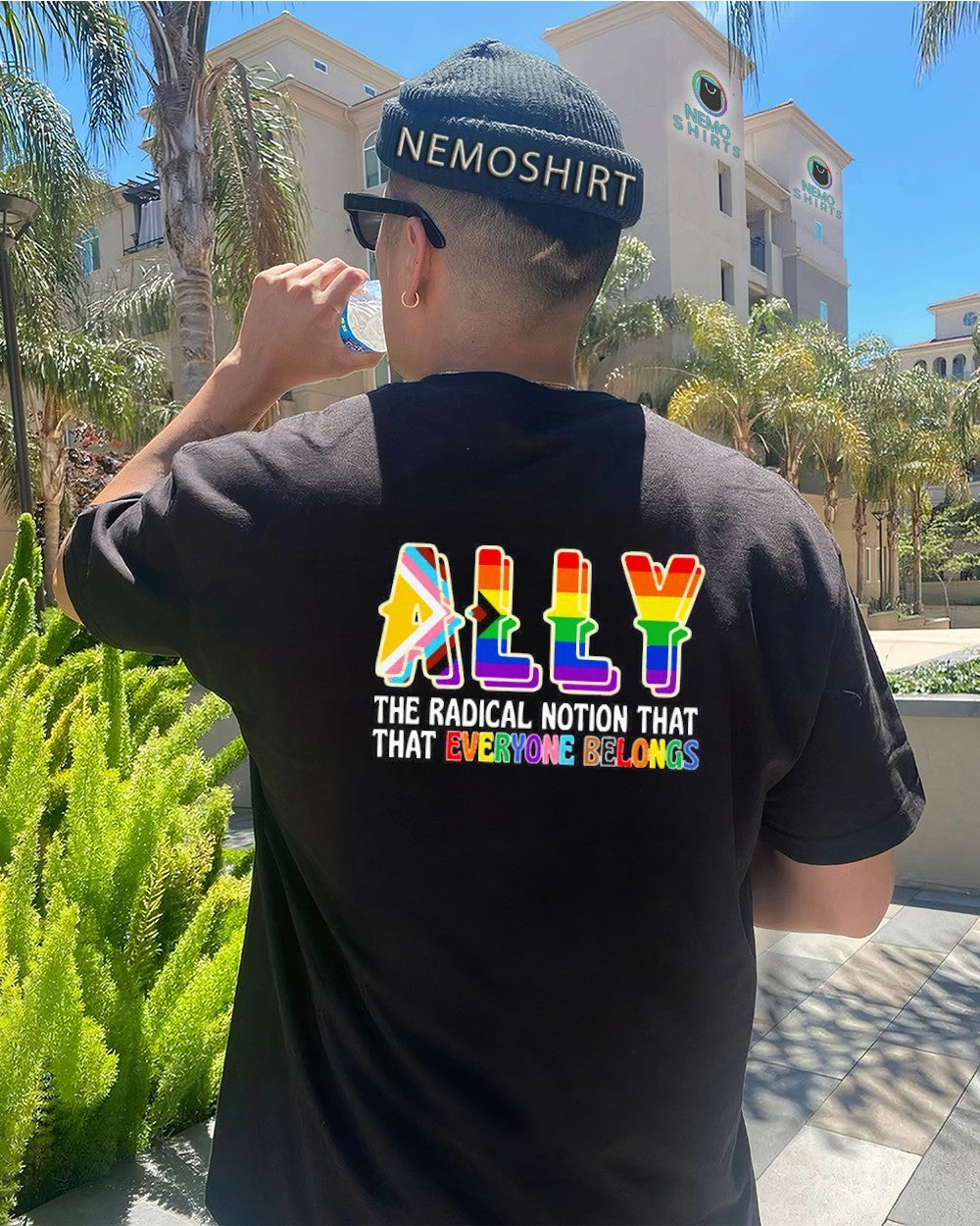 Ally the radical notion that everyone belongs - Adult & Kids T-Shirts, Sweatshirts & Hoodies apparel design preview 4