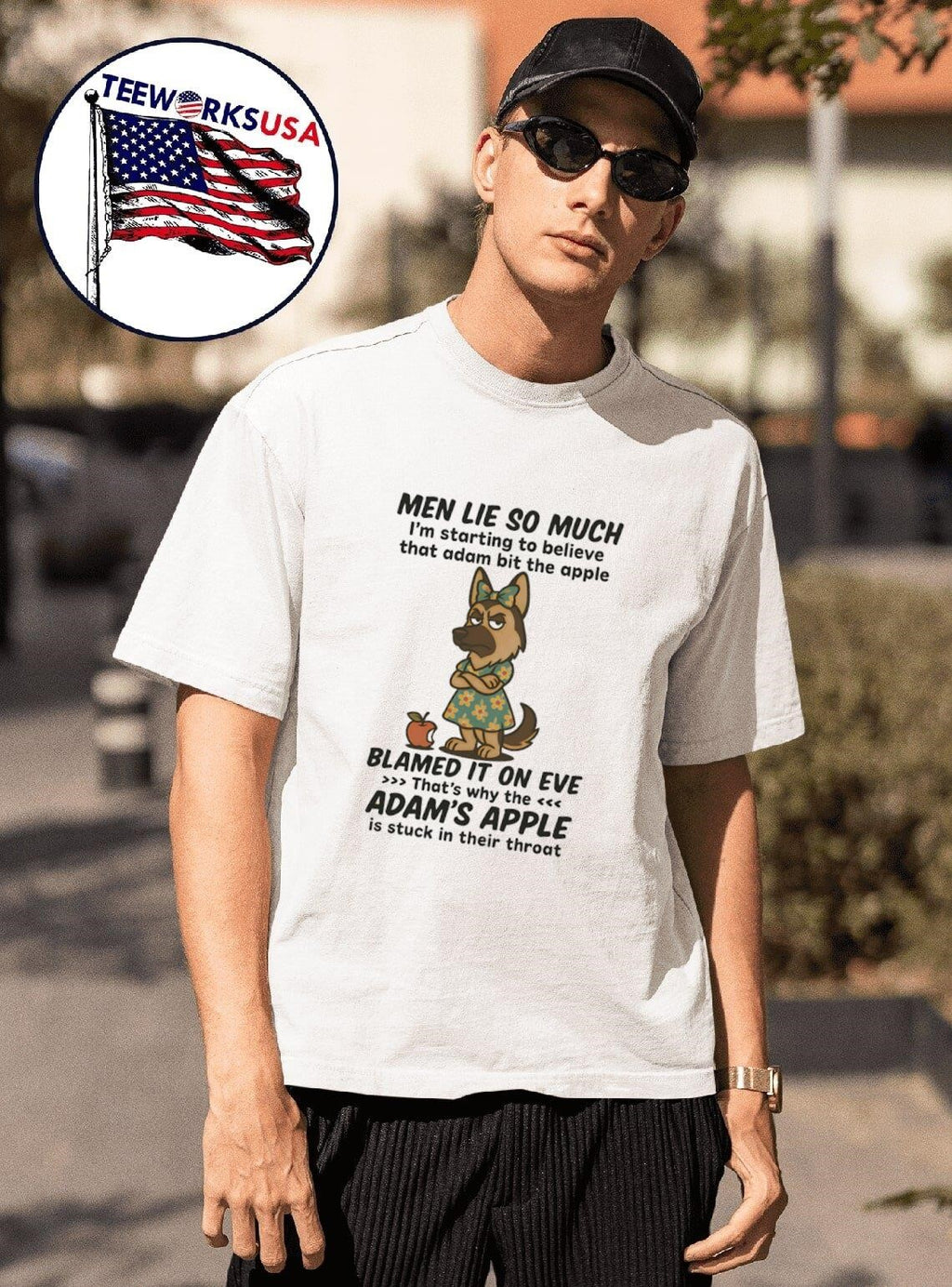 German Shepherd men lie so much I'm starting to - Adult & Kids T-Shirts, Sweatshirts & Hoodies apparel design preview 1