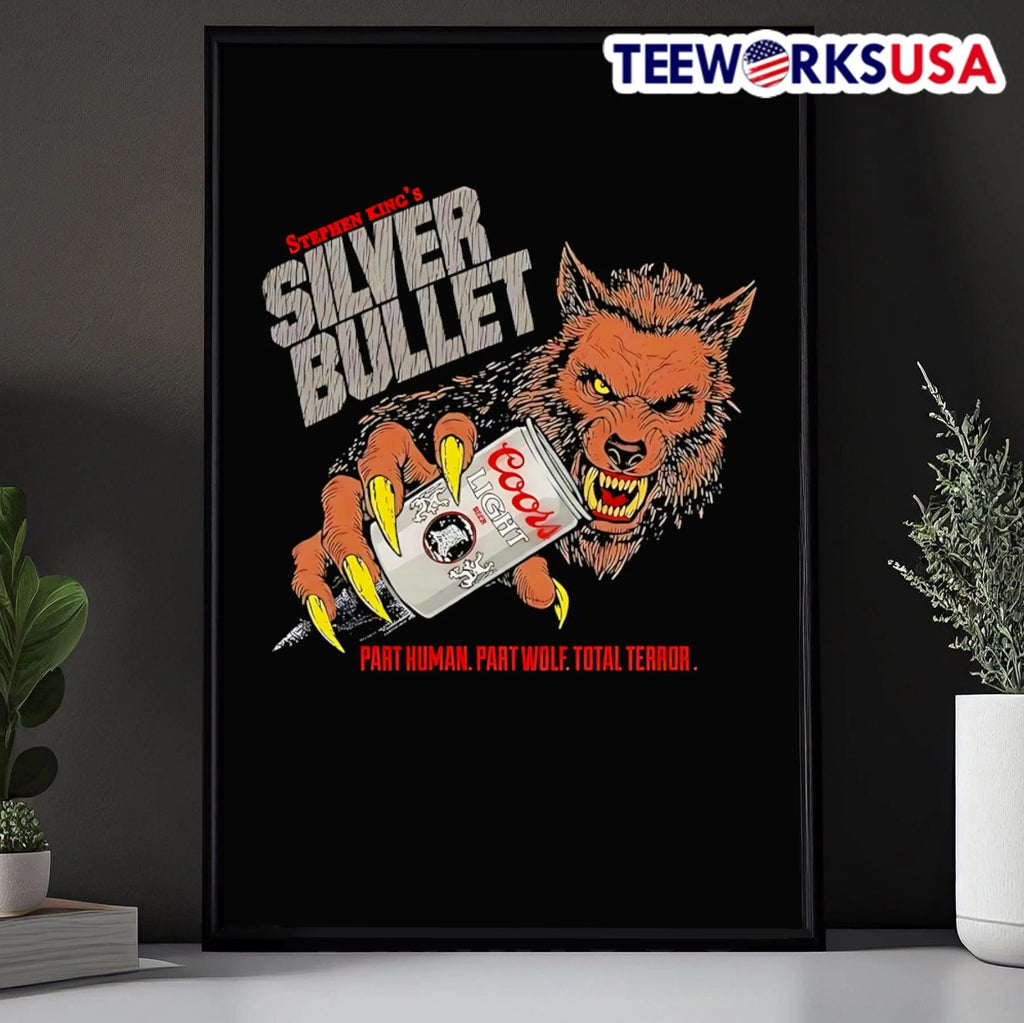 Stephen King's Silver Bullet Part Human Wolf Total - Adult & Kids T-Shirts, Sweatshirts & Hoodies apparel design preview 5