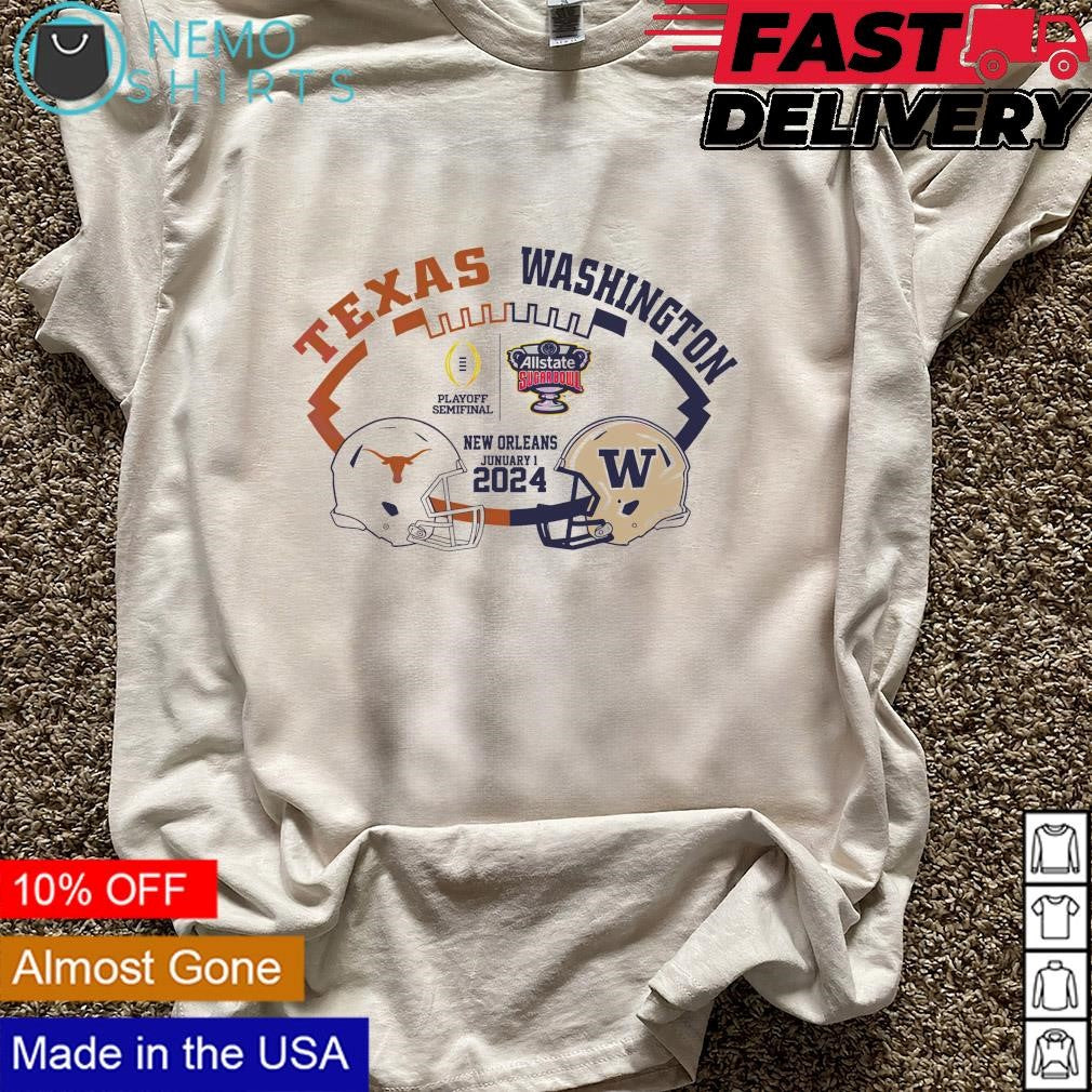 Texas Longhorns vs Washington Huskies Playoff - Adult & Kids T-Shirts, Sweatshirts & Hoodies apparel design preview 5