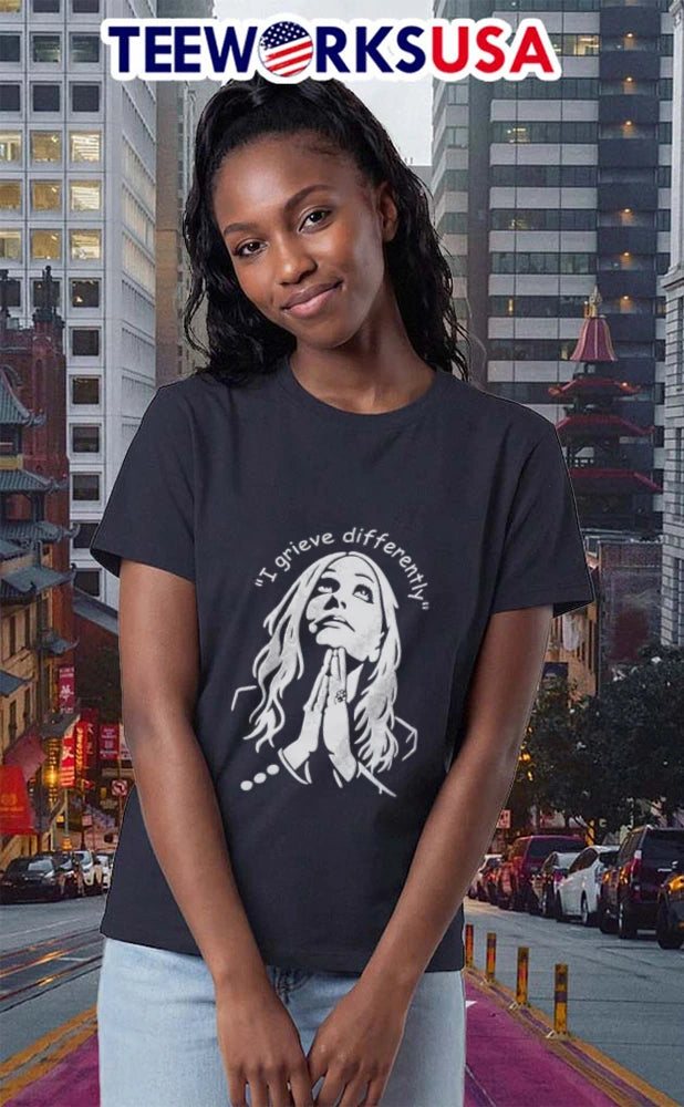 I Grieve Differently Woman Praying - Adult & Kids T-Shirts, Sweatshirts & Hoodies apparel design preview 2