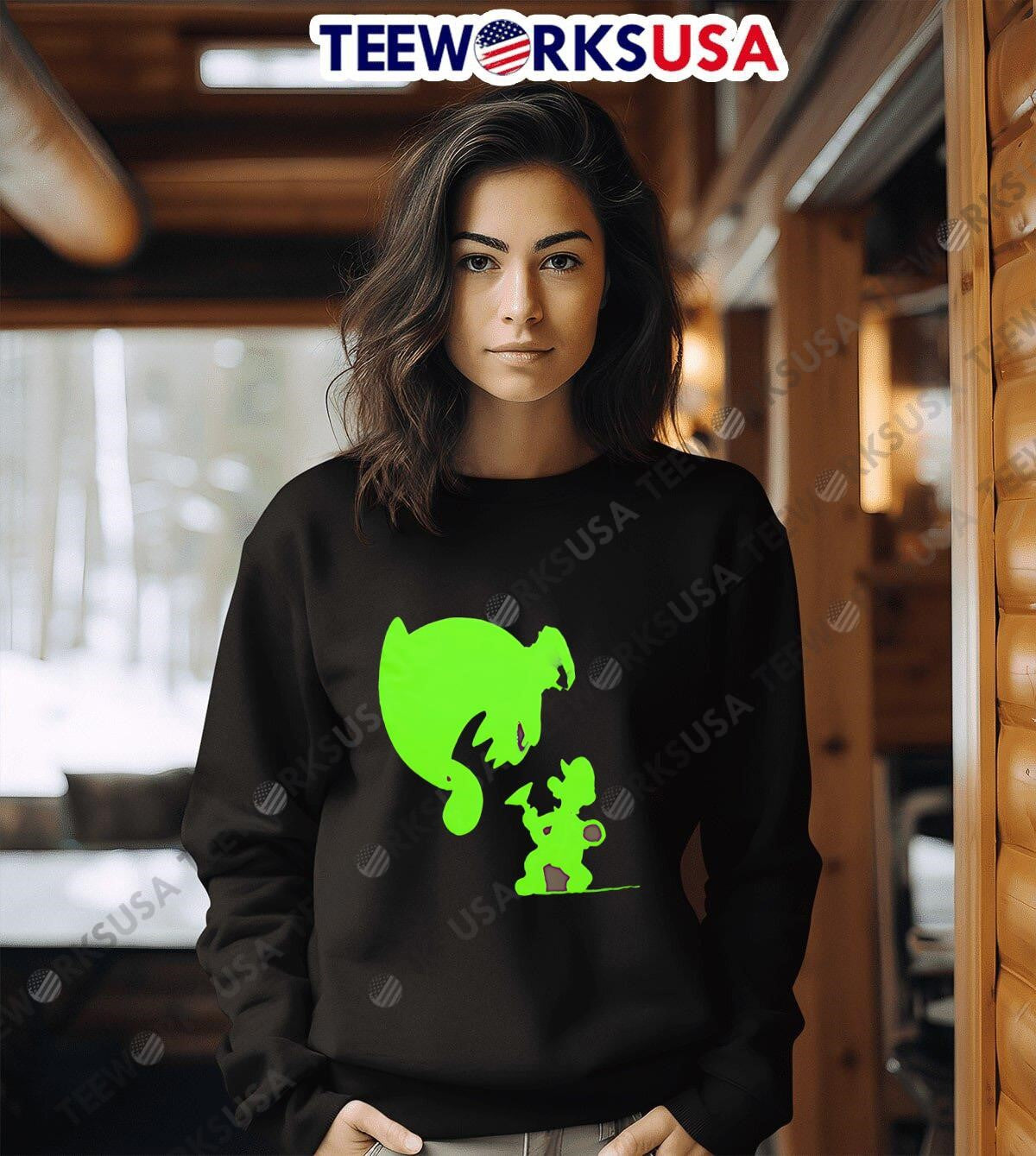 Luigi's Mansion Glow In The Dark - Adult & Kids T-Shirts, Sweatshirts & Hoodies apparel design preview 6