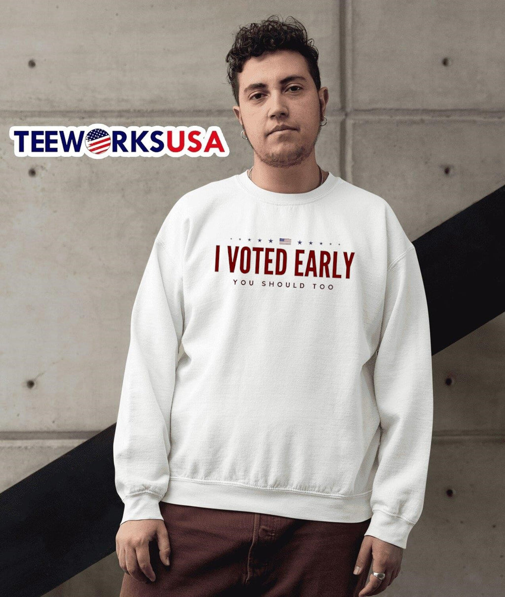 I'm voted early you should too - Adult & Kids T-Shirts, Sweatshirts & Hoodies apparel design preview 3