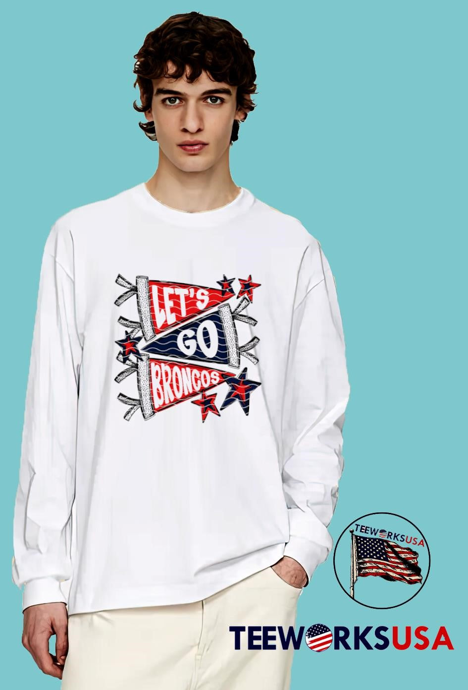 Let's Go Denver Broncos - Adult & Kids T-Shirts, Sweatshirts & Hoodies apparel design preview 4
