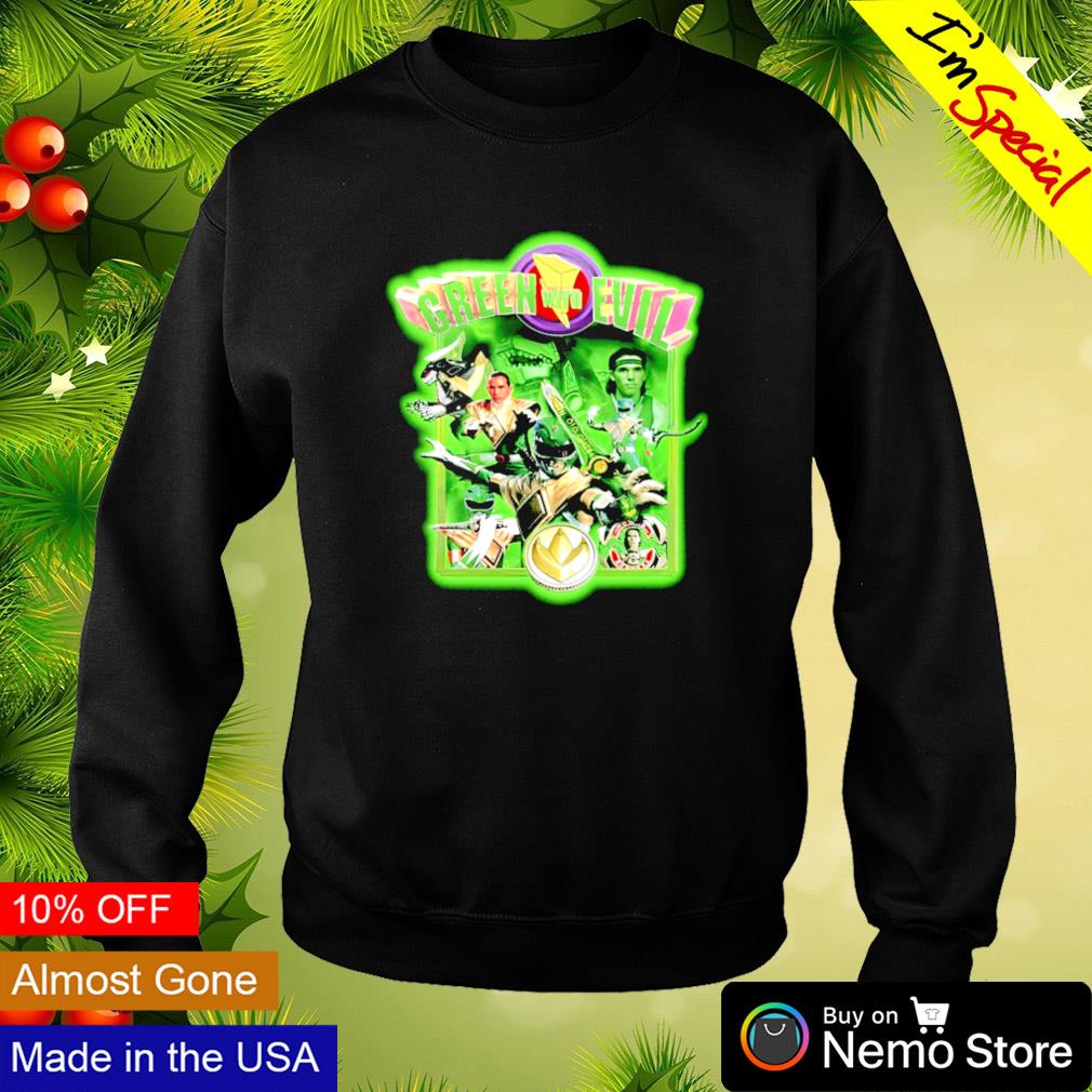 Green with Evil mighty morphin power rangers - Adult & Kids T-Shirts, Sweatshirts & Hoodies apparel design preview 4