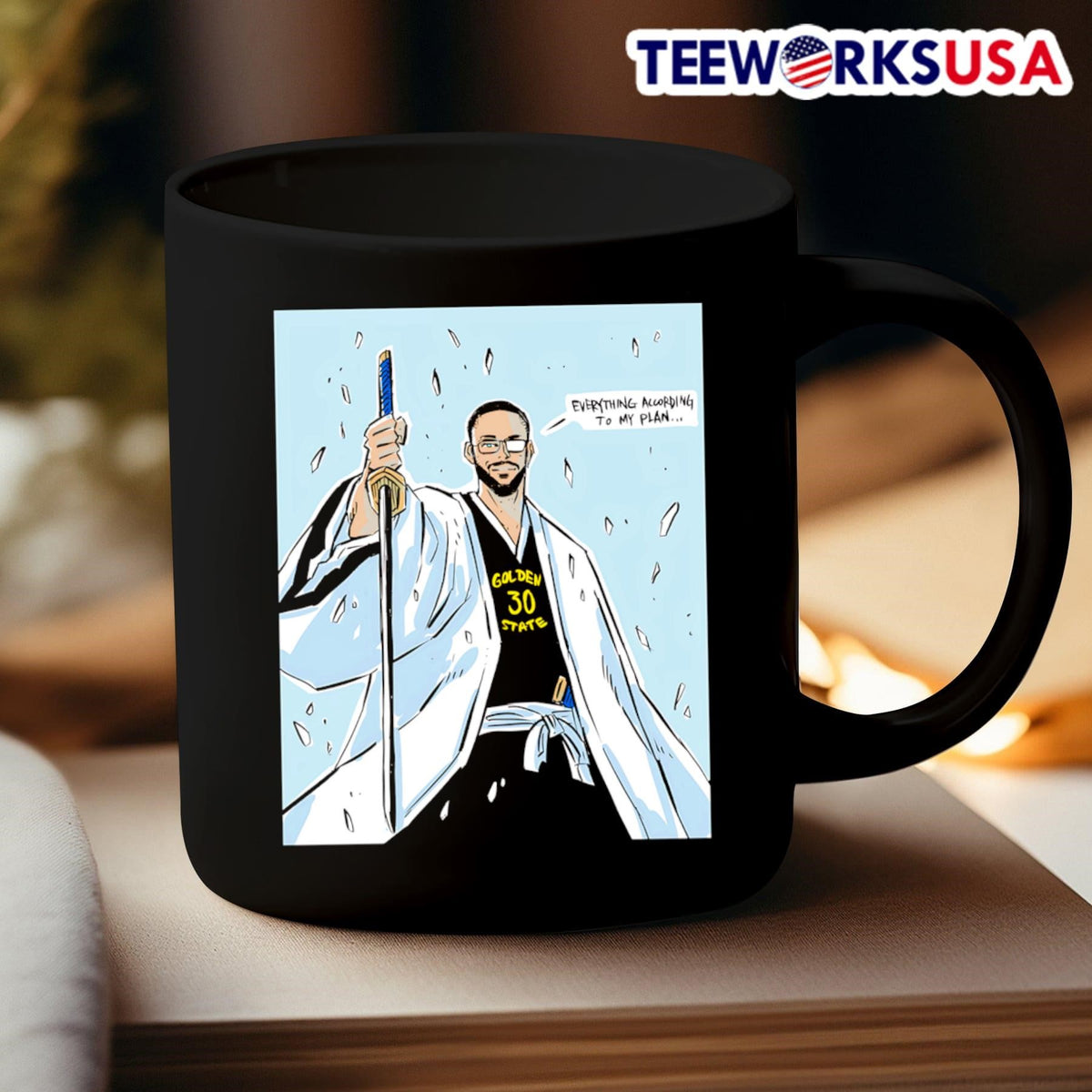Stephen Curry x Aizen Sosuke everything according to - Adult & Kids T-Shirts, Sweatshirts & Hoodies apparel design preview 3