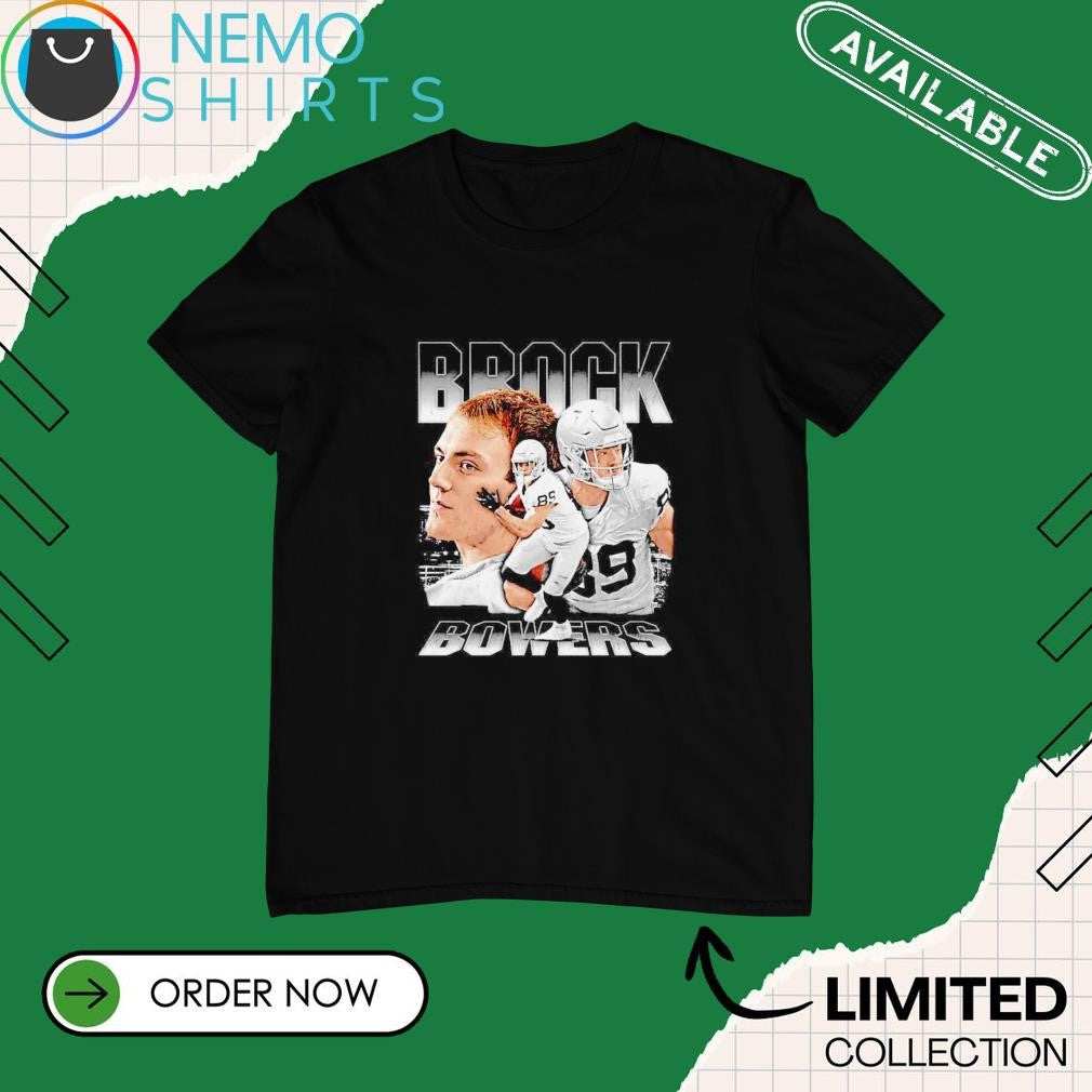 Brock Bowers Las Vegas Raiders vintage graphic - Adult & Kids T-Shirts, Sweatshirts & Hoodies apparel design preview 1