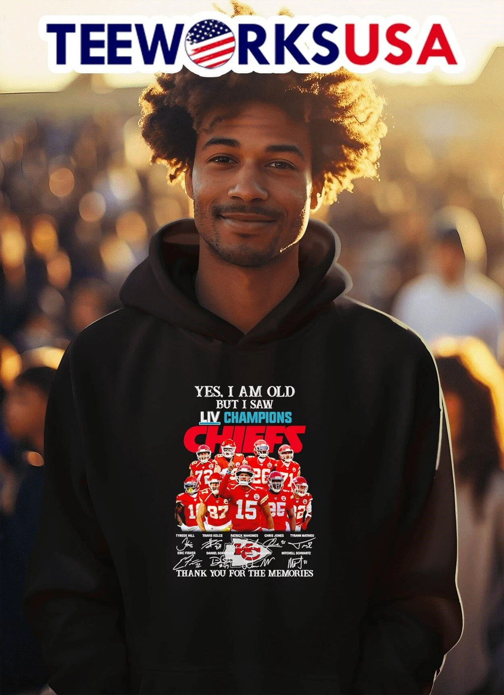 Yes, I Am Old But Saw LIV Champions Chiefs Thank You - Adult & Kids T-Shirts, Sweatshirts & Hoodies apparel design preview 2