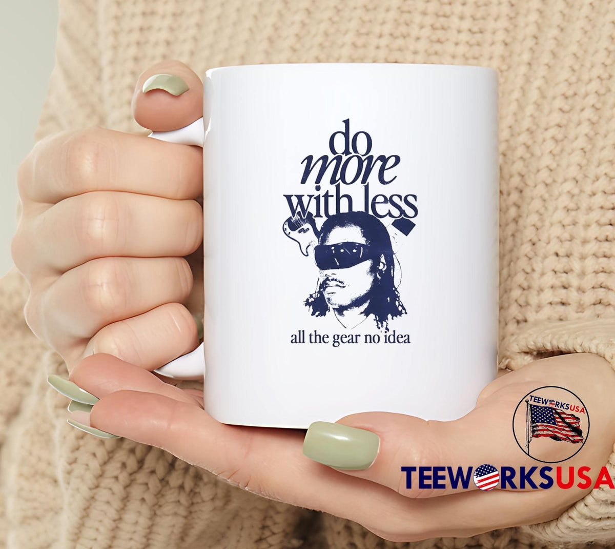 Do More With Less All The Gear No Idea Man Sunglasses - Adult & Kids T-Shirts, Sweatshirts & Hoodies apparel design preview 5