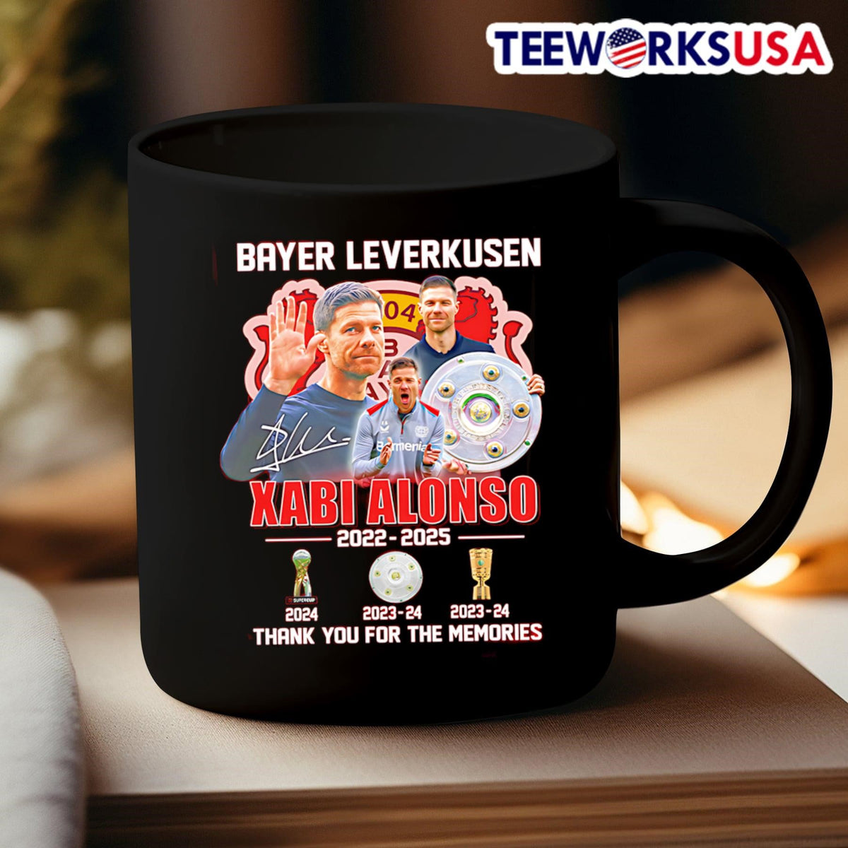 Bayer Leverkusen Xabi Alonso 2022 2025 thank you for - Adult & Kids T-Shirts, Sweatshirts & Hoodies apparel design preview 3