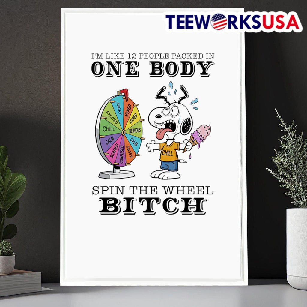 Snoopy I'm like 12 people packed in one body spin the - Adult & Kids T-Shirts, Sweatshirts & Hoodies apparel design preview 6