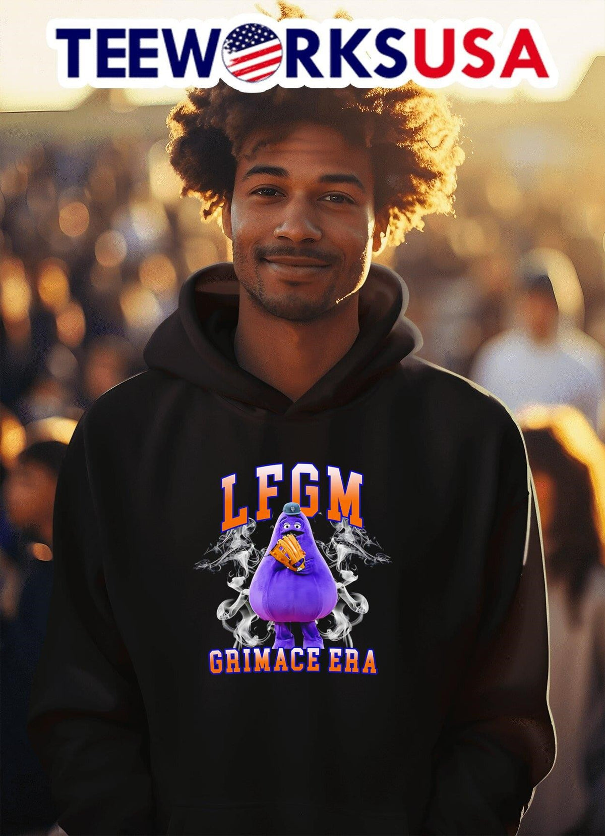 New York Mets LFGM Grimace Era - Adult & Kids T-Shirts, Sweatshirts & Hoodies apparel design preview 2