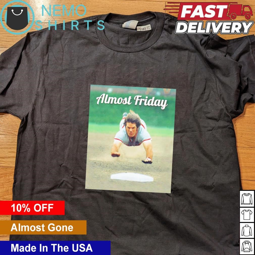 Pete Rose diving head first into Friday - Adult & Kids T-Shirts, Sweatshirts & Hoodies apparel design preview 4