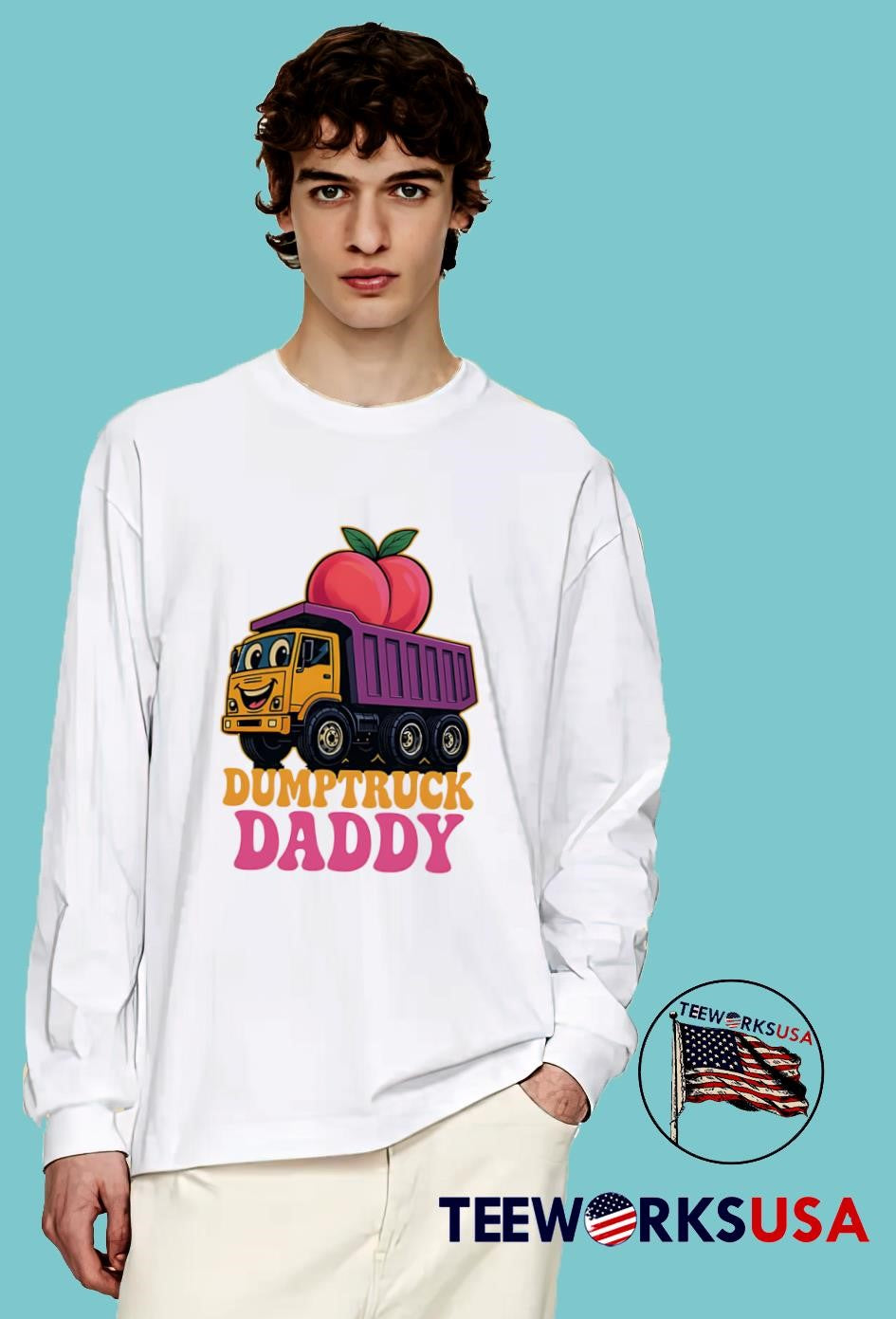 Dumptruck Daddy cute funny - Adult & Kids T-Shirts, Sweatshirts & Hoodies apparel design preview 4