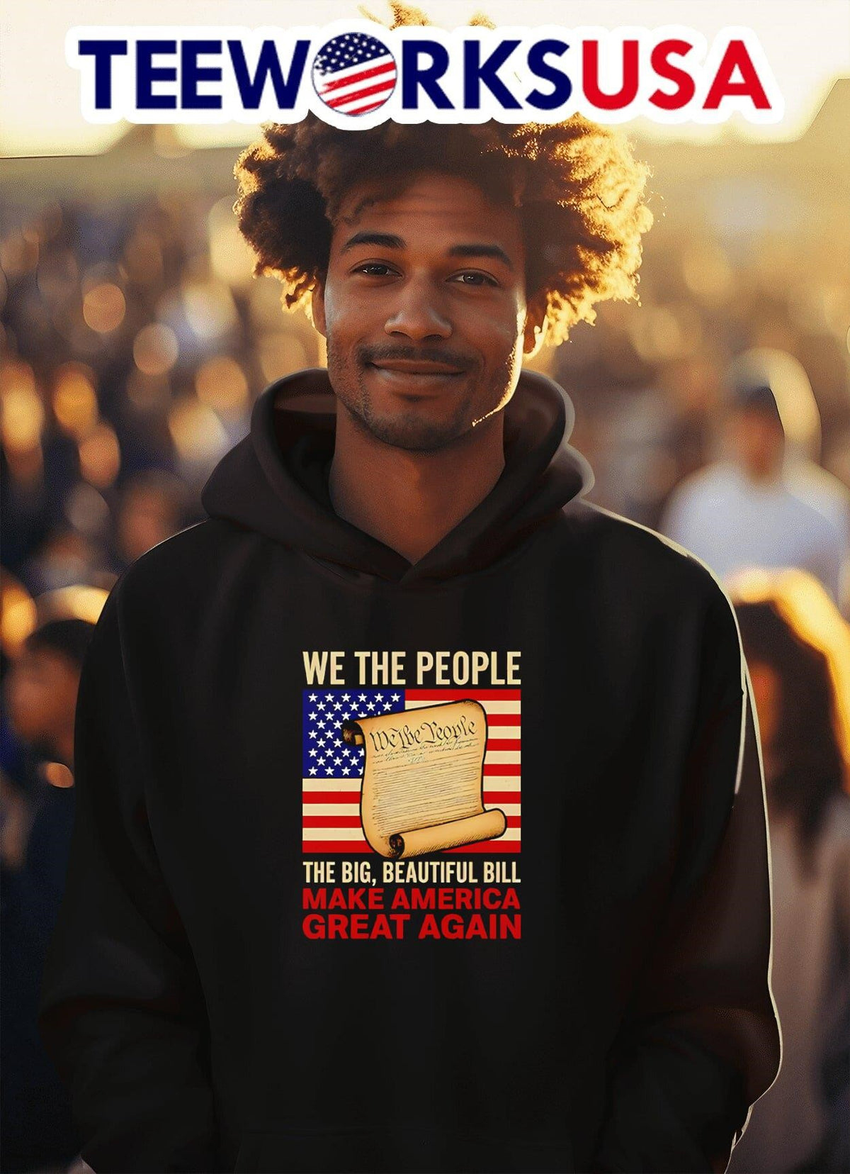 We the people big beautiful bill make America great - Adult & Kids T-Shirts, Sweatshirts & Hoodies apparel design preview 2