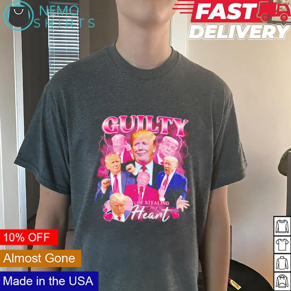 Guilty of stealing my hear Trump vintage bootleg - Adult & Kids T-Shirts, Sweatshirts & Hoodies apparel design preview 3