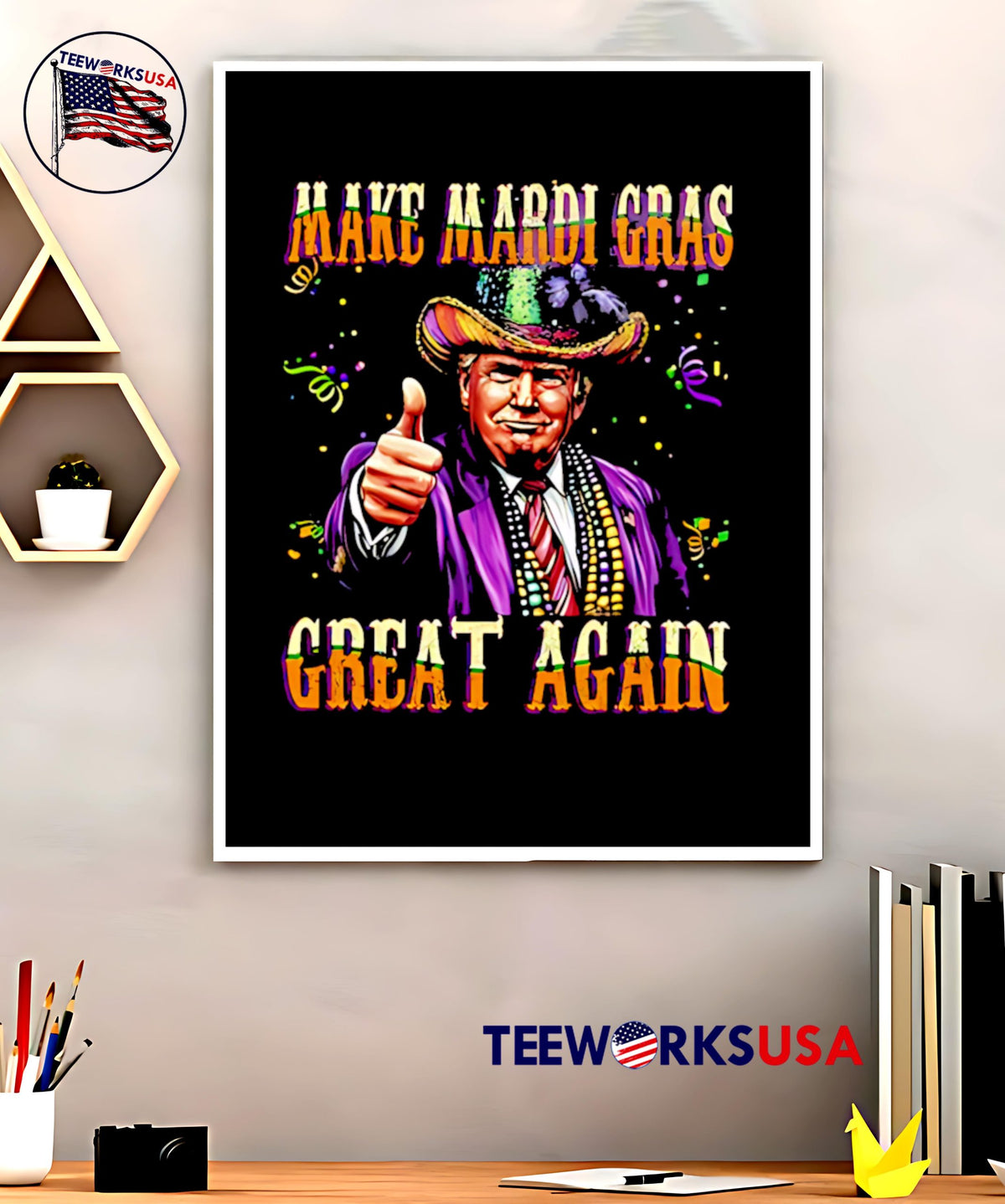 Trump 2025 Make Mardi Gras Great Again - Adult & Kids T-Shirts, Sweatshirts & Hoodies apparel design preview 5