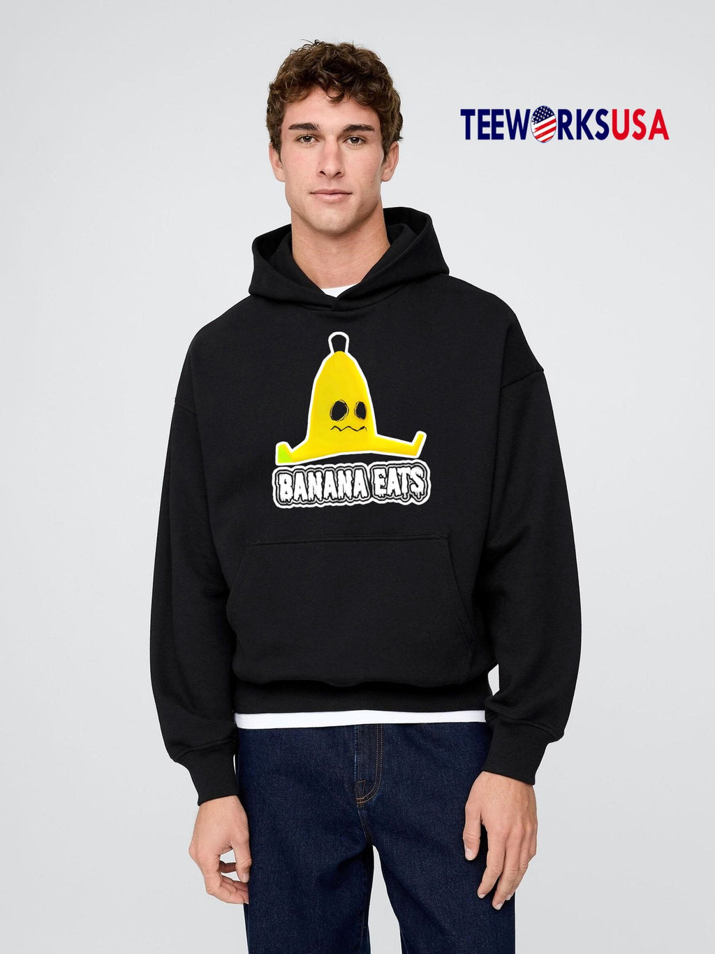 Banana Eats Peel Trap retro - Adult & Kids T-Shirts, Sweatshirts & Hoodies apparel design preview 2