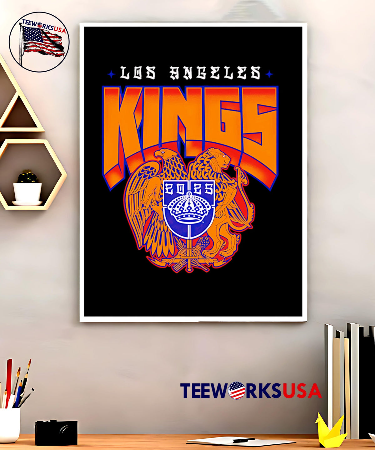 Los Angeles Kings the Design retro - Adult & Kids T-Shirts, Sweatshirts & Hoodies apparel design preview 5
