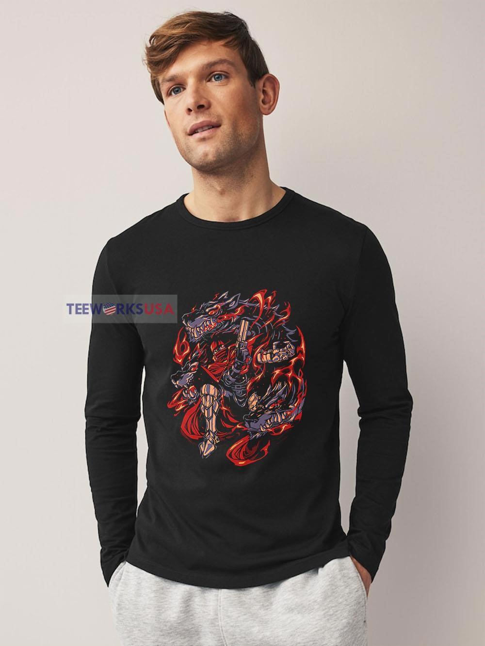 Flames of Cerberus - Adult & Kids T-Shirts, Sweatshirts & Hoodies apparel design preview 3