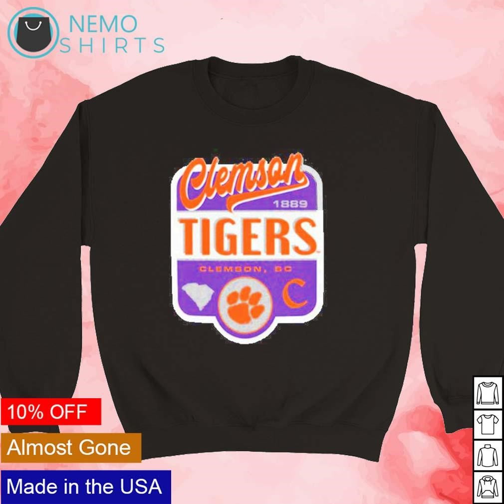Clemson Tigers 1889 script sign - Adult & Kids T-Shirts, Sweatshirts & Hoodies apparel design preview 3