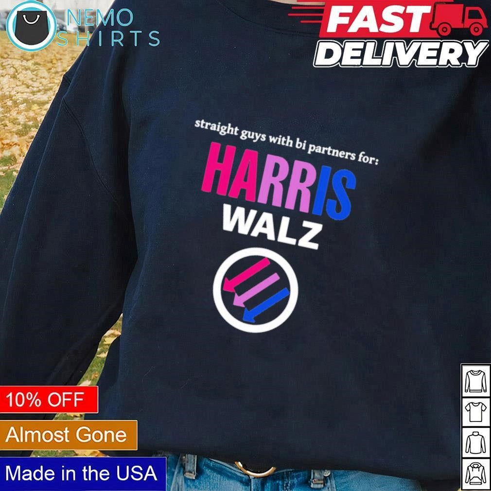 Straight guys with bI partners for Harris Walz - Adult & Kids T-Shirts, Sweatshirts & Hoodies apparel design preview 1