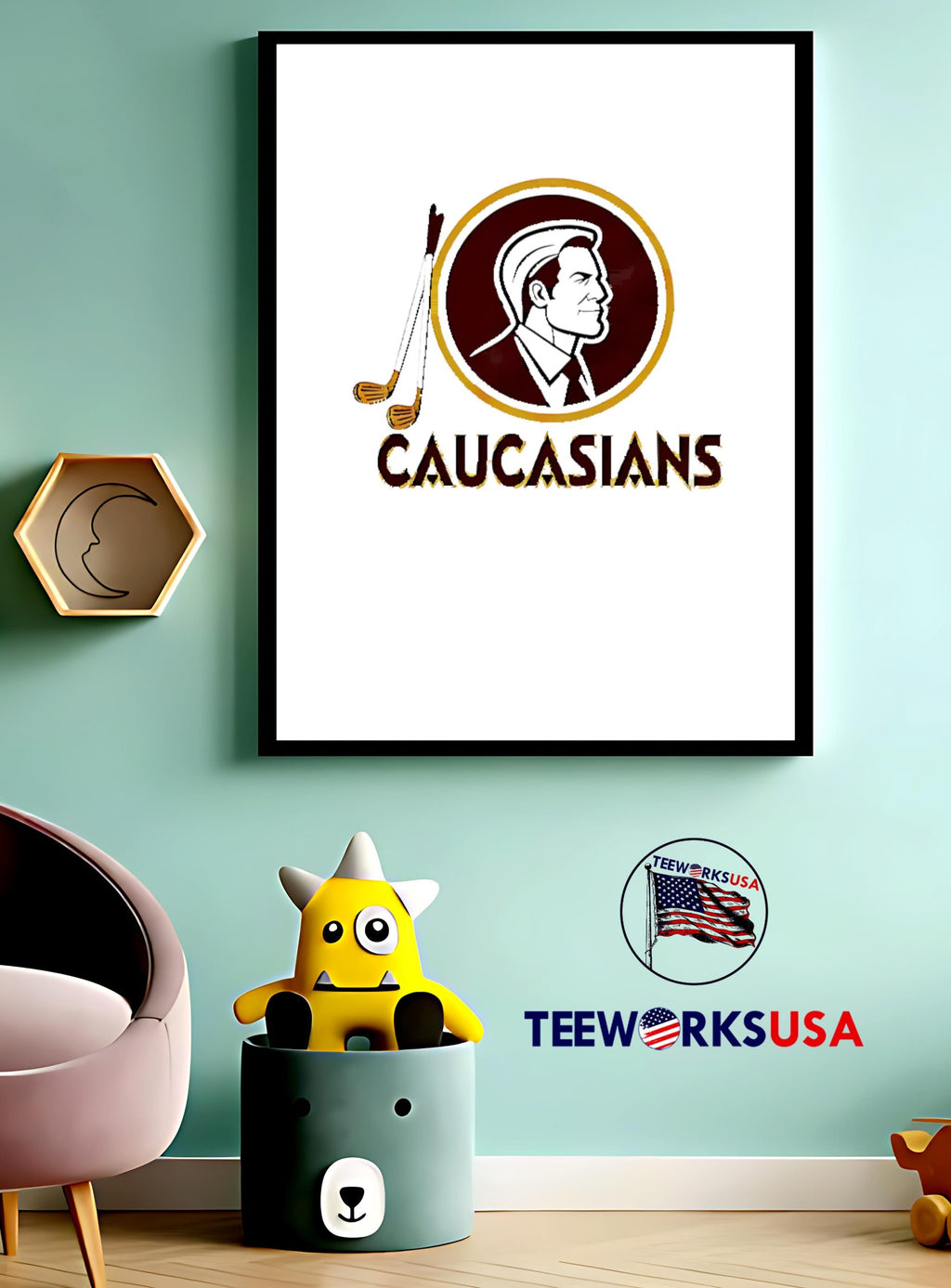 Caucasians Washington hockey - Adult & Kids T-Shirts, Sweatshirts & Hoodies apparel design preview 4