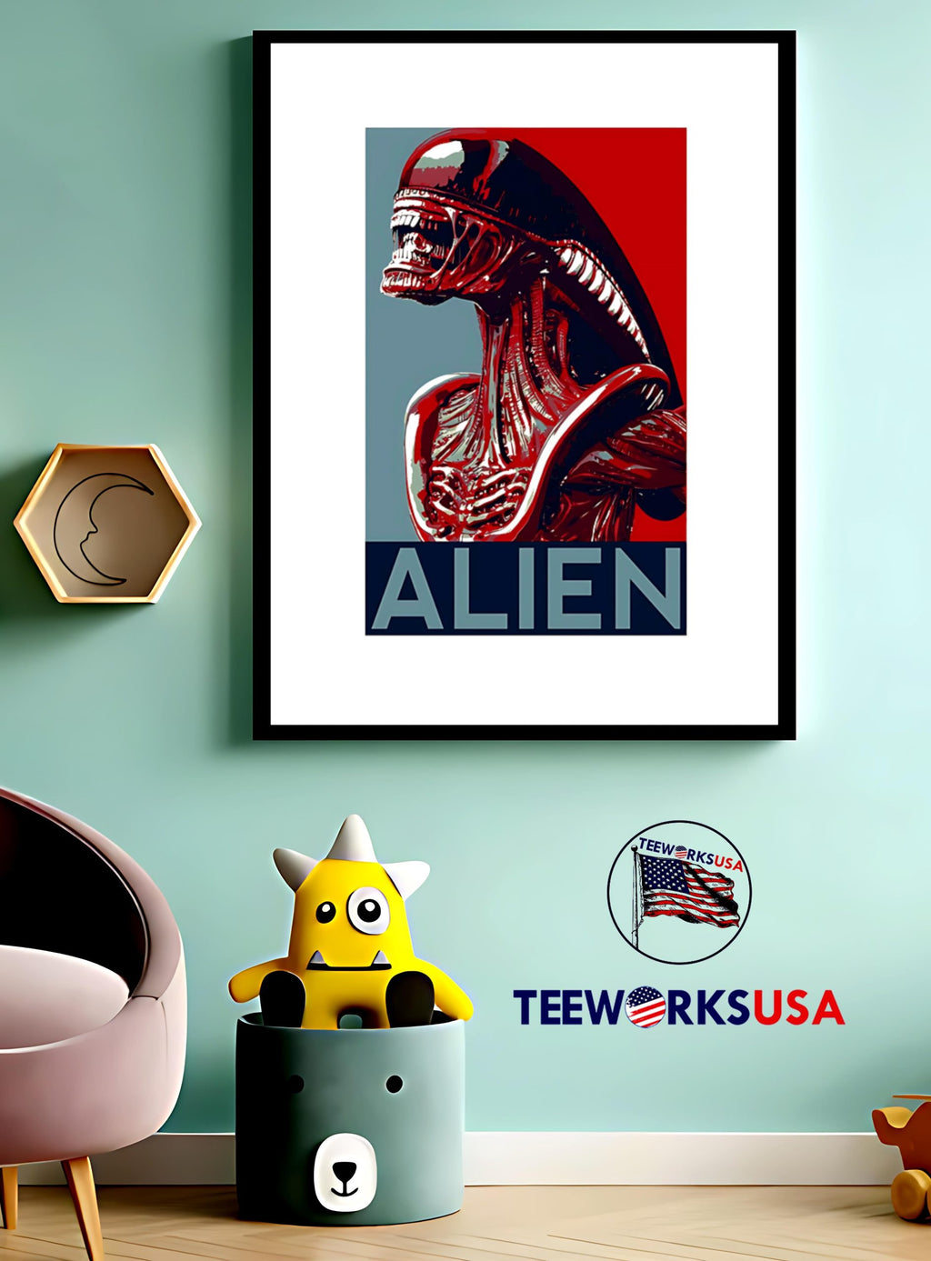 Xenomorph Retro Alien Movie - Adult & Kids T-Shirts, Sweatshirts & Hoodies apparel design preview 3