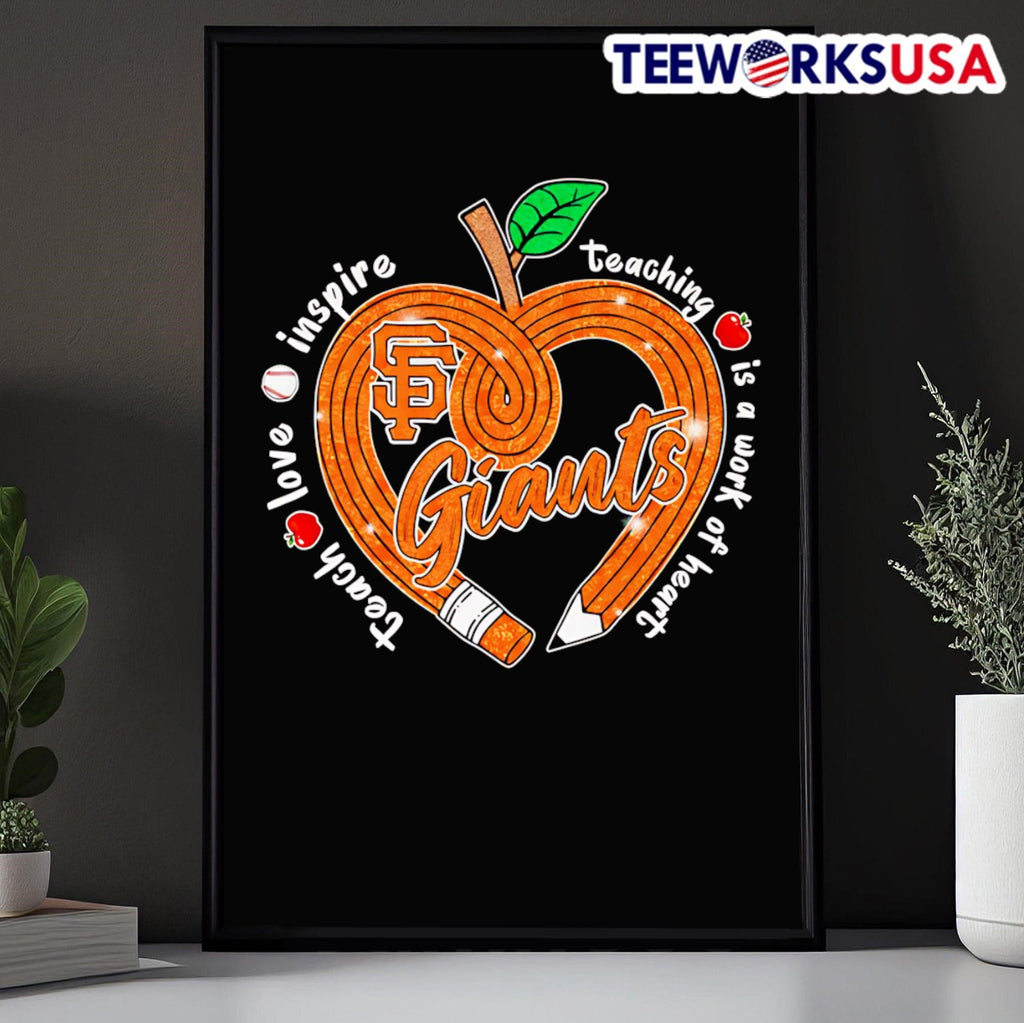Teach love inspire teaching is a work of heart San - Adult & Kids T-Shirts, Sweatshirts & Hoodies apparel design preview 5